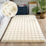 Popxstar Thicken Rabbit Plush Rug Velvet Floor Mat For Bedroom Rugs Bedside Bed Super Soft Winter Warm Carpets Kids Room Blanket Decor