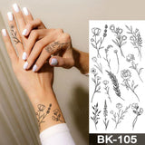 Popxstar  Wholesale Waterproof Temporary Tattoo Sticker Flash Tattoos Lip Print Butterfly Flowers Body Art Arm Fake Sleeve Tatoo