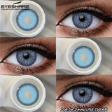 Popxstar  1Pair Fashion Colored Contact Lenses for Eyes Big Blue Eye Lens Natural Yearly Cosmetics Beauty Women Men Pupils