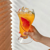 Popxstar  High appearance level glass juice drink glass cold drink glass Home Creative ins Wind ice cream milkshake cup Coffee cup