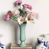 Cracked ice pattern Green jade glaze color ceramic vase hydroponics dried flowers flower arrangement desktop ornament decoration