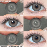 Popxstar  1 Pair Black Series Contact Lenses for Eyes Big Blakc Eyes Softlens Beautiful Pupils Natural Brown Lens Yearly Cosmetic