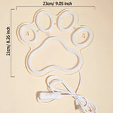 USB-Powered Dog Paw Neon Light: Wall Hanging, Ideal for Bedroom & Parties, Adds Cozy, Stylish Ambiance for Pet Lovers