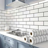 Popxstar 80CM Kitchen Oil-proof Sticker High Temperature Resistance Waterproof Self-adhesive Wall Stickers Wall Decor Kitchen Wallpaper