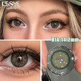 Popxstar  2Pcs Colored Contact Lenses Myopia Degree -0.00 to -8.00 Nature Blue Eyes Gray Makeup Soft Lens Green Eye Beauty Pupil