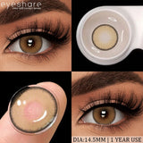 Popxstar  New Natural Color Contact Lenses 2pcs Colorful Makeup Eyes Contact Lens Blue Beauty Pupils Yearly Cosmetic Gray Lenses