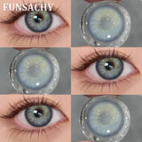 2pcs IKEREL Series Color Contact Lenses for Eyes Fashion Beautiful Lenses Eye Makeup Brown Color Lens Gray Pupil Yearly