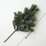 Popxstar Artificial Pine Needles Branches Christmas Fake Snowy Pine Picks Twigs Winter Sprays Greenery Stems for Xmas Tree Garlands Decor