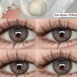 Popxstar Contact Lenses for Eyes with Degree 1 Pair Big Eye Lenses Brown Lenses Fog Pearl Lens Korean Lenses Natural Lenses
