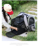 Expandable Pet Carrier Cat Backpack Oxford Mesh Breathable Travel Cat Bags Portable Multi-Function Dog Transport Backpack