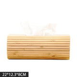 Popxstar  Bamboo Tissue Box Bedroom Paper Box Storage for Home Living Room Decoration Dining Room Coffee Table Simple Tissue Box