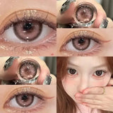 Popxstar  2PCS Korea Colored Contact Lenses Myopia  Degree -0.00 to -8.00 Blue Eyes Beauty Pupil  Makeup Gray Lens Fast Shipping