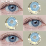 Popxstar  1 Pair Color Contact Lenses Beauty Eyes Pupils Fashion Makeup Beauty Cosmetics Soft Green Natural Brown Lens Yearly Use