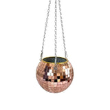 Popxstar 6 Colors Christmas Decor Disco Ball Planter Vase Wall Hanging Planter Pot Flower Pots Rope Hanging Flowerpot Balcony Home Decor