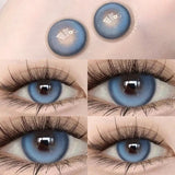 2Pieces Colored Contact Lenses Bueatiful Pupil Color Circle Lens Green Iris Prescription Yearly Natural Coloured Contacts