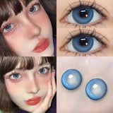 Popxstar  2PCS/Pair Contact Lenses with diopters Natural Lenses Gray Lenses Beauty Pupils Korean Style Fashion cosmetics Lenses New