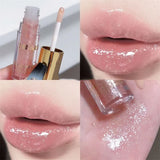 Popxstar Waterproof Diamond Shimmer Glitter Lip Gloss 5 Colors Sparkling Glitter Liquid Lipstick Diamond Pearl Lip Gloss Sexy Lip Make Up