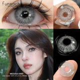 Popxstar  1 Pair Big Eyes Colored Contact Lenses Natural Brown Eyes Lens Gray Pupils Eyes Makeup Korean Style Contact Yearly Use