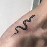 Popxstar  1 Sheet Snake Clavicle Tattoo Sticker Waterproof Lasting Temporary Tattoo