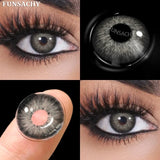 Popxstar  1 Pair Natural Color Contact Lenses for Eyes Brown Lenses Colorcont Korean Lens Yearly Beauty Gray Pupils Eye Contacts