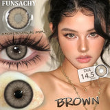 1 Pair Brown/Gray Color Contact Lenses Beautiful Pupils Cosmetic Korean Fashion Natural Eye Contacts Doll Black Lenses