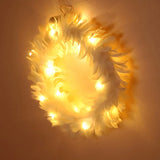 Popxstar White Wreath Christmas Decoration Hanging Ornaments for Door Wall