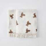 Popxstar Cotton Muslin Swaddle Blankets for Newborn Baby Tassel Receiving Blanket New Born Swaddle Wrap Infant Sleeping Quilt Bed Cover