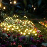 Popxstar  LED Solar Garden Lights Outdoor Firefly Lights Sway By Wind Waterproof for Garden Patio Pathway Fairy Decoration