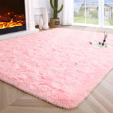 Popxstar Fluffy Rugs for Bedroom Fuzzy Area Rugs for Living Room Soft Kids Carpet Non Slip Rugs for Hardwood Floors Room Decor