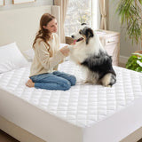 Popxstar Bedsure Waterproof Mattress Protector, Quilted Mattress Pad Noiseless Soft Breathable Mattress Cover