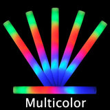 Popxstar 1-50PCS LED Glow Sticks Bulk Colorful RGB Glow Foam Stick Cheer Tube Dark Light for Xmas Birthday Wedding Party Supplies