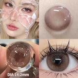 Popxstar 2pcs/Pair Contact Lenses Fast Shipping Big Black Lenses for Eyes Beauty Pupils Comestic Eye Color Lens 14.5mm/14.2mm