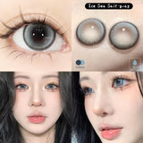 Popxstar  -(2pcs)1Pair Myopia Color Contact Lenses for Eyes Fashion Prescription Lenses Beauty Pupils Blue Green Brown Grey Lenses