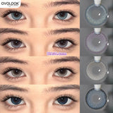 Popxstar  -Daily Disposable 10PCS Colored Contact Lenses for Eyes Myopia Lens Beauty Pupils Eye Lenses Fashion Blue Purple Lenses