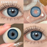 1 Pair Blue Color Contact Lenses Natural Brown Lenses Gray Beautiful Pupils for Eyes Women Cosmetics Eye Contacts Lens