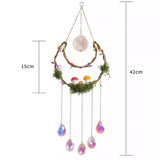 Colorful mushroom Dreamy Crystal Sun Catcher wall decoration pendant Dream catcher bedroom living room balcony Sunshine Catcher