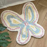 Popxstar  Tufting Butterfly Bathroom Mat Living Room Carpet Bathmat Bedside Rug Soft Bedroom Floor Pad Aesthetic Home Decor 60x60cm