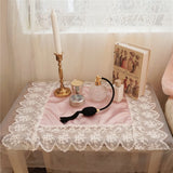 popxstar European  Lace Embroidered Coaster Dish Tableware Mat Kitchen Cup Placemat Dinner Table Decor Mat Cloth Coffee Drink Pad