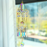 Popxstar  1pc Crystal handmade wind chimes Crystal Prism Daylight Catcher Glass Prism window hanging pendant home garden porch decor