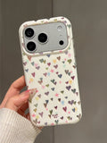 Stylish Colorful Laser Love Heart IMD TPU Phone Case For iPhone 13 14 15 16 17 Pro Max Shockproof Back Cover Capa