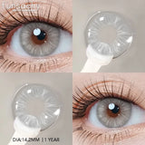 Popxstar  1 pair Blue Lenses Color Contact Lenses for Eyes Gray Pupils Soft Natural Contact Lens Makeup Cosmetci Pupil Eye Lens