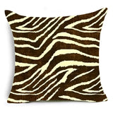 45x45cm Home Decor Animal Print Pillow Cover Leopard Tiger Zebra Cattle Cushion Cover for Living Room Sofa Decor Pillowcase