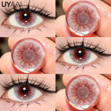 1 Pair Halloween Cosplay Lenses Color Contact Lenses for Eyes Anime Lenses Violet Lenses Purple Lenses Cosplay Red Lens