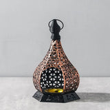 Popxstar  Hollow Iron Candle Holder  Middle Eastern-Style Atmospheric Aromatherapy Wax Base Decor for Home Wedding & Party Ornament gift