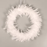Popxstar White Wreath Christmas Decoration Hanging Ornaments for Door Wall