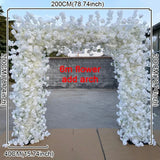 Popxstar White Cherry Blossom Rose Flower Row Runner Wedding Background Arch Deco Floral Arrangement Hanging Flower Row Centerpieces Ball