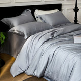 Popxstar  Nordic Silk Bedding Set 4pcs Luxury Lyocell Duvet Cover Set Flat Sheets Set 2 Pillowcases Twin Double Queen Size Bed Linen Set