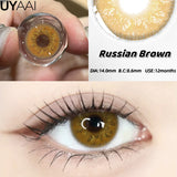 Popxstar New 1pair Colored Contact Lenses for Eyes Blue Natural Look Brown Eye Lenses Cosmetic Beauty Pupils