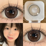 2PCS Brown Natural Colored Eyes Lenses Beauty Pupils Korean Lenses with Myopia Graduation Yearly Cosmetics Fast Shipping