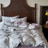 Popxstar  100% Cotton Bedding Set Ins Korean Floral 3D Printed Duvet Cover Bed Linen Flat Sheets Set 2 Pillowcases Twin Double Queen Size